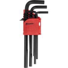 Набор ключей MATRIX Набор ключей имбусовых HEX, 1.5-10 мм, CrV, 9 шт, удлиненные 11231