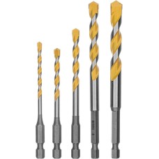 Набор сверл DENZEL Набор сверл универсальных, Multi cut, 4-10 мм, 5 шт 706016