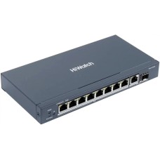 Коммутатор HIWATCH Коммутатор DS-S1008GP (L2) 8x100Мбит/с 2x1Гбит/с 1SFP 8PoE 58W неуправляемый