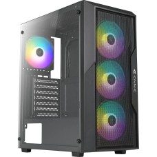 Корпус для ПК AZZA Корпус Fighter черный без БП ATX 4x120mm 2x140mm 2xUSB2.0 1xUSB3.0 audio bott PSU