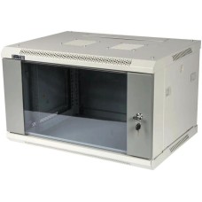 LANMASTER Шкаф коммутационный (TWT-CBWPG-18U-6X6-GY) настенный 18U 600x600мм пер.дв.стекл задн.дв.спл.стал.лист 60кг серый 45кг 902мм