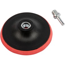 СИБРТЕХ Насадка для дрели и УШМ с липучкой, 125 мм, с адаптером c М14 на d8 76235