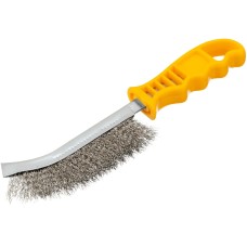 DENZEL Щетка металлическая с пластмассовой ручкой, нержавеющая проволока 748287