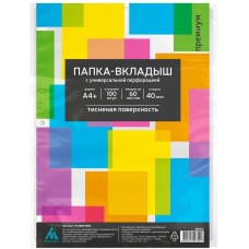 БЮРОКРАТ Папка-вкладыш Премиум 013BKPREM тисненые A4+ 40мкм (упак.:100шт)