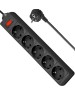 Фильтр сетевой DEFENDER (99486) ES сет.фильтр 5роз - 5м - (пакет) черный