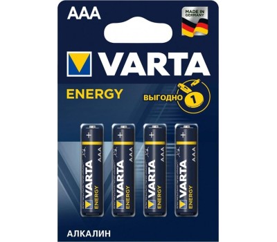 Элементы питания VARTA (04103213414) BL4 LR03 ENERGY ALKALINE (4103) (4103213414)