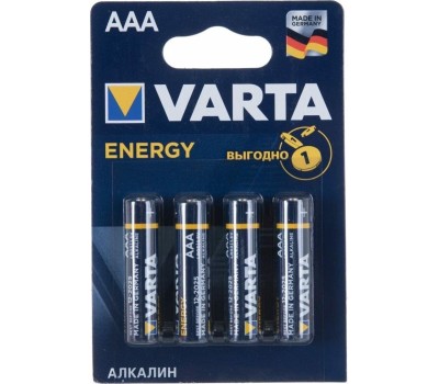 Элементы питания VARTA (04103213414) BL4 LR03 ENERGY ALKALINE (4103) (4103213414)
