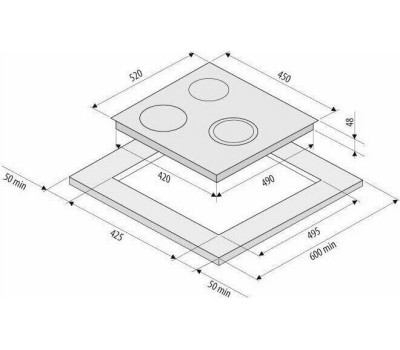 Варочная поверхность электрическая KRONA FIDATO 45 BL