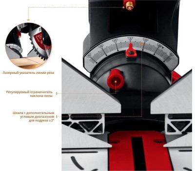 Пила торцовочная ЗУБР ЗПТ-305-1800 ПЛ пила торцовочная с протяжкой