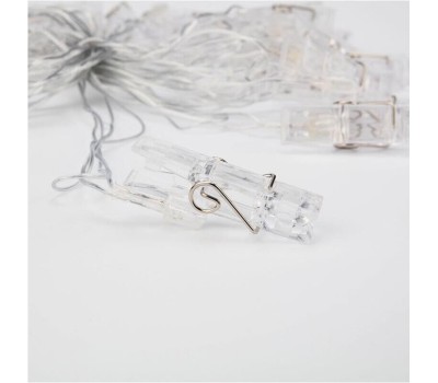 Гирлянда NEON-NIGHT (303-032) ГИРЛЯНДА ПРИЩЕПКИ 30 LED, 5 М, ТЕПЛЫЙ БЕЛЫЙ