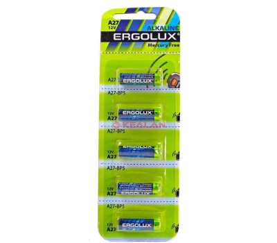 Элементы питания ERGOLUX (12297) LR27A BL-5
