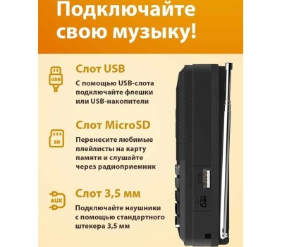 Радиоприемник RITMIX RPR-001 BLACK