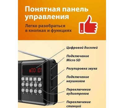 Радиоприемник RITMIX RPR-001 BLACK