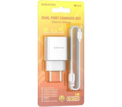 СЗУ BOROFONE (6931474739148) BA53A Powerway 2USB белый