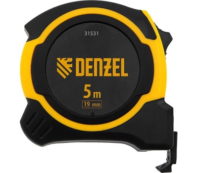Рулетка DENZEL Рулетка 5м х 19мм, двухкомп. корпус, магнитный обрезиненный зацеп 31531