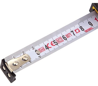 Рулетка DENZEL Рулетка 5м х 19мм, двухкомп. корпус, магнитный обрезиненный зацеп 31531