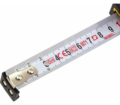 Рулетка DENZEL Рулетка 5м х 19мм, двухкомп. корпус, магнитный обрезиненный зацеп 31531