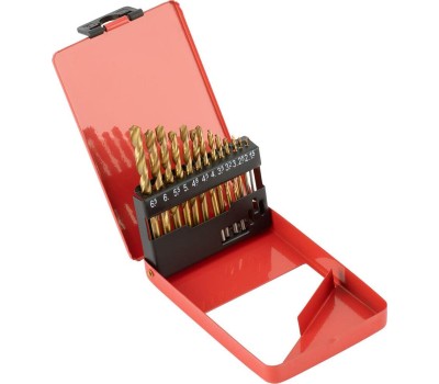 Набор сверл MATRIX Набор нитридтитан. сверл по металлу, 1.5-6.5 мм (через 0.5 мм+3.2мм 4.8 мм), НSS, 13 шт