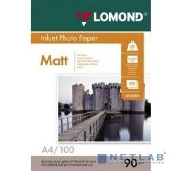 LOMOND 0102001 Матовая бумага 1х A4, 90г/м2, 100 листов