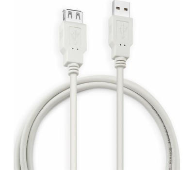 BURO Кабель-удлинитель USB2.0 Reversible, USB A(m) - USB A(f), 1.8м, серый