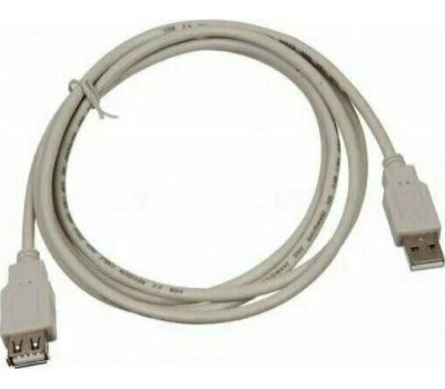 BURO Кабель-удлинитель USB2.0 Reversible, USB A(m) - USB A(f), 1.8м, серый