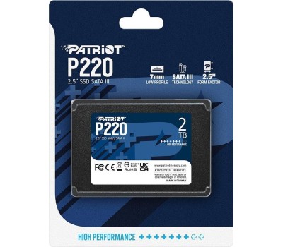 Накопитель SSD PATRIOT SSD накопитель P220 P220S2TB25 2ТБ, 2.5