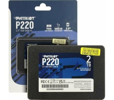 Накопитель SSD PATRIOT SSD накопитель P220 P220S2TB25 2ТБ, 2.5