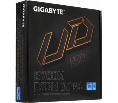 Материнская плата GIGABYTE Материнская плата B760 DS3H DDR4, Socket LGA 1700, Intel B760, ATX, Ret