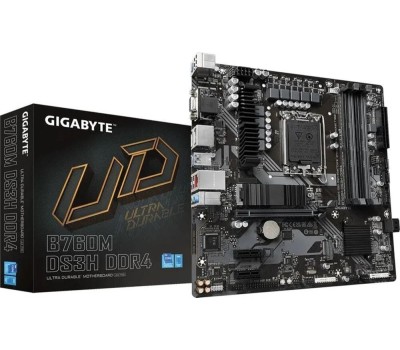 Материнская плата GIGABYTE Материнская плата B760 DS3H DDR4, Socket LGA 1700, Intel B760, ATX, Ret