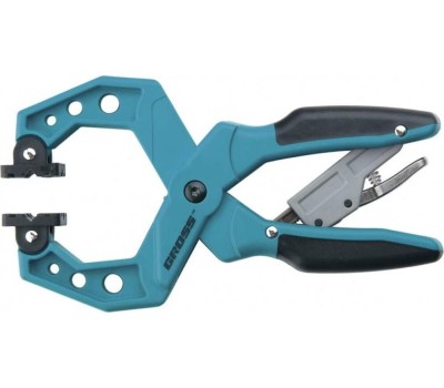 Струбцина GROSS Струбцина клещеобразная 4, пластиковый корпус, храповой механизм жесткой фиксации, 100 мм 20805