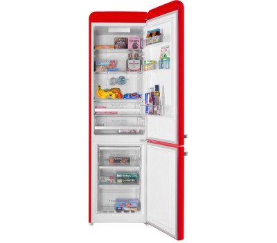 Холодильник MAUNFELD Холодильник двухкамерный MFF186NFRR красный