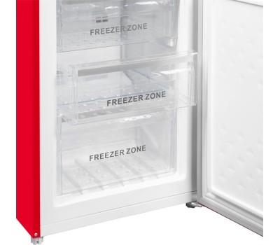 Холодильник MAUNFELD Холодильник двухкамерный MFF186NFRR красный