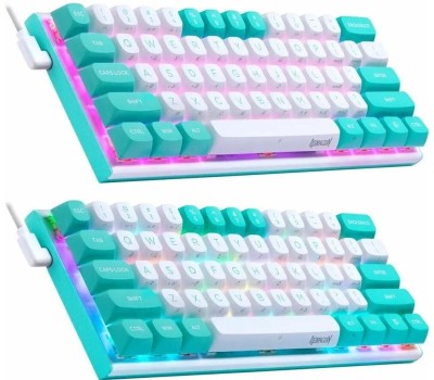 REDRAGON Клавиатура Fidd, проводная, USB, магнитно-механическая, белый/бирюзовый [72187]