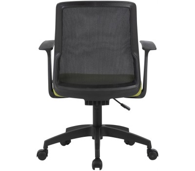 Кресло компьютерное CACTUS Кресло CS-MC222-BKGN, сетка/ткань, до 100кг, фиксированные подлокотники, салатовый