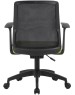 Кресло компьютерное CACTUS Кресло CS-MC222-BKGN, сетка/ткань, до 100кг, фиксированные подлокотники, салатовый