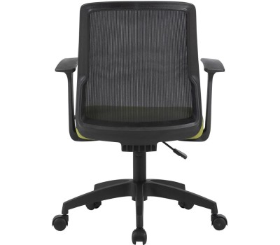 Кресло компьютерное CACTUS Кресло CS-MC222-BKGN, сетка/ткань, до 100кг, фиксированные подлокотники, салатовый