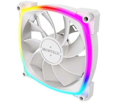 MONTECH Вентилятор RX120 Reverse, 120мм, 4-pin, 1600об/мин, 27 дБ, ARGB, белый, Ret [rx120 pwm white]