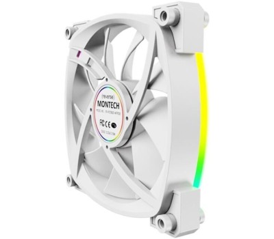 MONTECH Вентилятор RX120 Reverse, 120мм, 4-pin, 1600об/мин, 27 дБ, ARGB, белый, Ret [rx120 pwm white]
