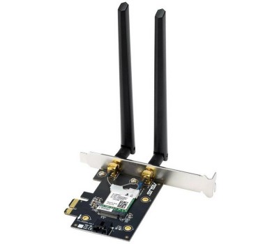 ASUS Сетевой адаптер Wi-Fi+ Bluetooth PCE-BE6500 (BE6500, PCI-Express, Bluetooth 5.4, 802.11a/b/g/n/ac/ax/be, 2.4/5/6ГГц) (PCE-BE6500)