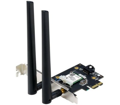 ASUS Сетевой адаптер Wi-Fi+ Bluetooth PCE-BE6500 (BE6500, PCI-Express, Bluetooth 5.4, 802.11a/b/g/n/ac/ax/be, 2.4/5/6ГГц) (PCE-BE6500)
