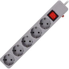 Сетевой фильтр SMARTBUY (SBSP-5-18-G) 5 гн х 1,8 м серый