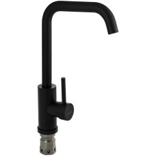 Смеситель для кухни САНАКС 13066 Смеситель для кухни , шаровый, П - образный излив , из нержавеющей стали марки 304, цвет ЧЕРНЫЙ