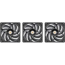 THERMALTAKE Вентилятор Toughfan EX12 Pro Reverse, 3шт, 120мм, 4-pin, 2000об/мин, 22.6 - 29.8 дБ, черный, Ret [cl-f171-pl12bl-a]