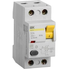 IEK Выключатель дифф. тока (УЗО) ВД1-63 (MDV10-2-032-030) 32A 2П 230В 2 модуля белый (упак.:1шт)