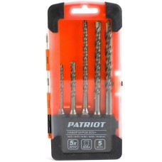 Набор буров PATRIOT Набор буров SDS-plus (5x110, 6x110, 6x160, 8x160, 10x160 мм)