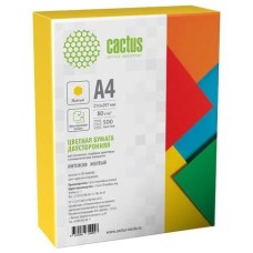 Бумага CACTUS Бумага CS-CPY-A480500, A4, 500л, 80г/м2, желтый интенсив