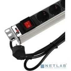 ЦМО Блок розеток Rem-16 с выкл и USB-портом, 6 Schuko, 16A, алюм., 19