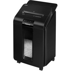 шредеры Fellowes Шредер AutoMax 100M FS-4629201 {(секр.P-4)/минирезка/100лист./23лтр./Уничт:скрепки, скобы, пл.карты,автореверс}