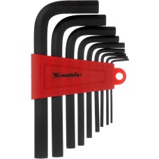 Набор ключей MATRIX Набор ключей имбусовых HEX, 2.0-12 мм, CrV, 9 шт, оксидированные 11222