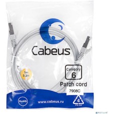 Cabeus PC-FTP-RJ45-Cat.6-1m-LSZH Патч-корд F/UTP, категория 6, 2xRJ45/8p8c, экранированный, серый, LSZH, 1м